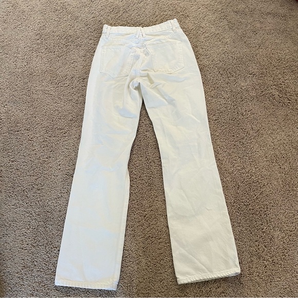 SLVRLAKE London Straight Leg Jeans in White Destructed Size 26 - Picture 7 of 11